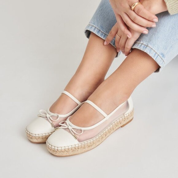 Dolce Vita Shoes - Dolce Vita Cambre ballet Flat in White mesh platform